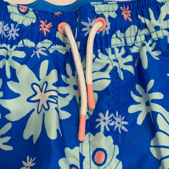 Cat & Jack Kids Swim Trunks with Blue Floral Design - Picture 2 of 5